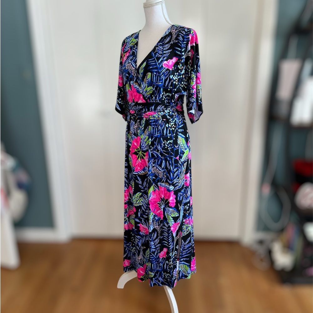 LIKE NEW | Lilly Pulitzer Kimono Sleeve Midi Dress with slits